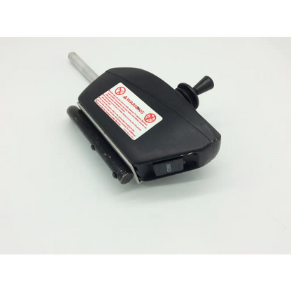 Black plastic pilot joystick d49637 with silver metallic shaft and handle for pride mobility jet wheelchair