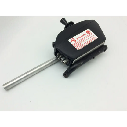 Black plastic and metal pilot joystick d49637 with long silver rod and interchangeable bits for pride mobility jet wheelchair
