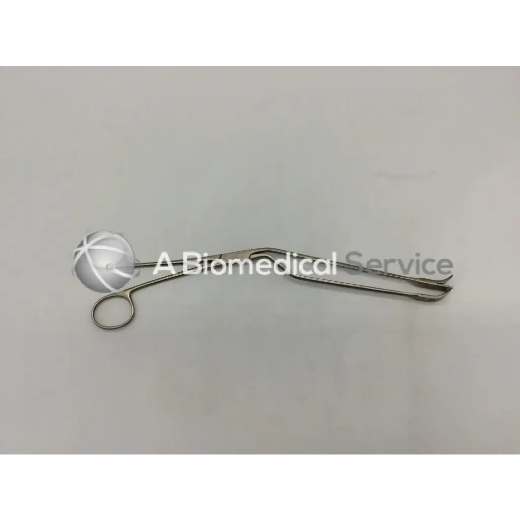 Silver padgett p-397 lockwood abdominal demarcator stainless forceps 11mm wide with spherical translucent head