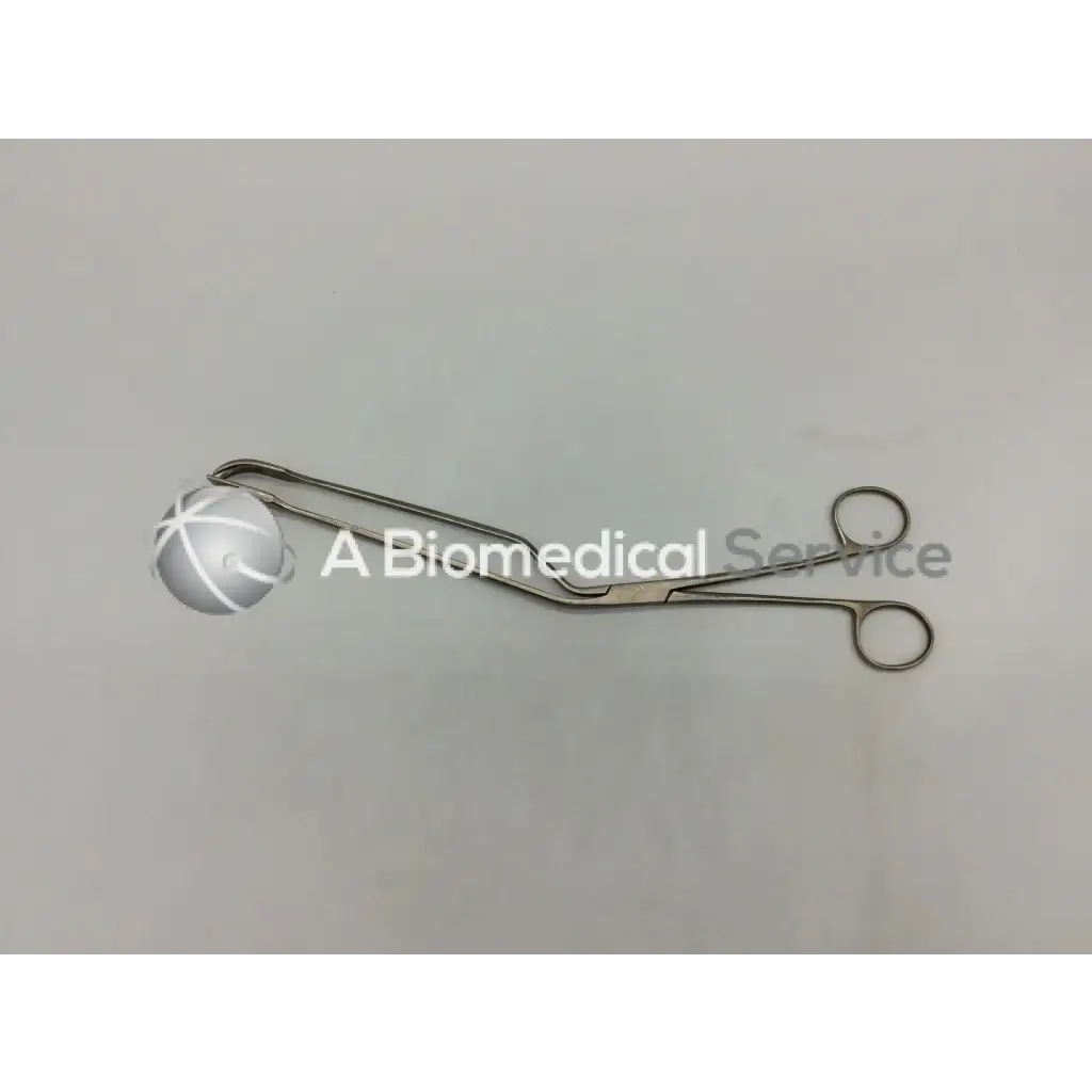 Silver padgett p-397 lockwood abdominal demarcator stainless forceps 12 3/4 inch with 11mm wide patterned tip