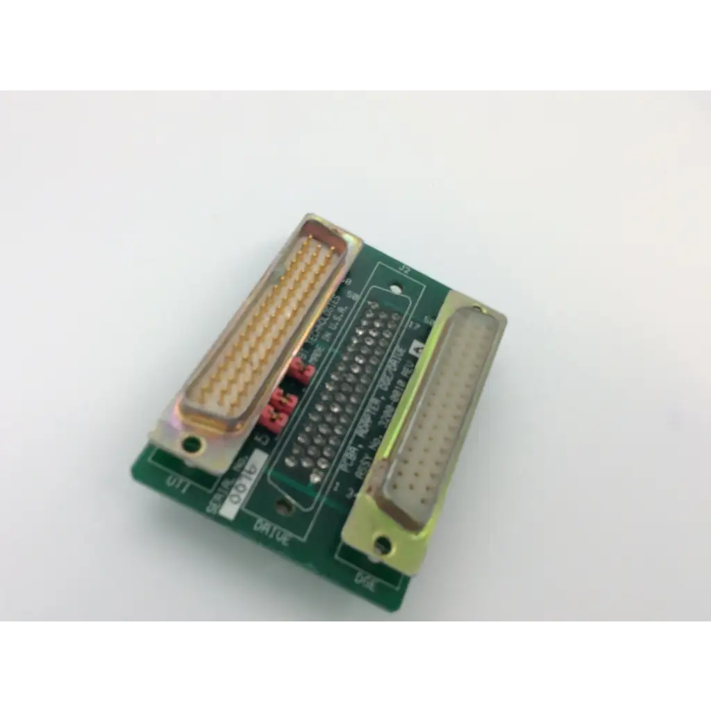 Green circuit board pcba adapter dge with gold-plated and beige d-sub connectors by pbt technologies