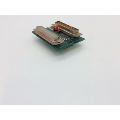 Green pcba adapter dge board with metallic d-sub connector and translucent plastic component by pbt technologies