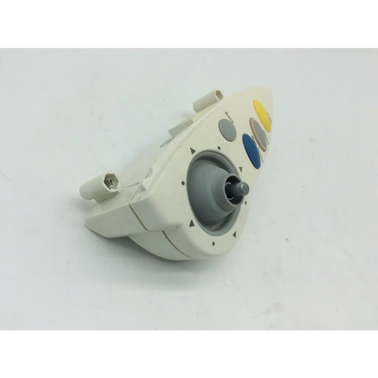 Off-white m4046-61402 patient monitor controller with gray thumbstick and colored buttons for precise dial control