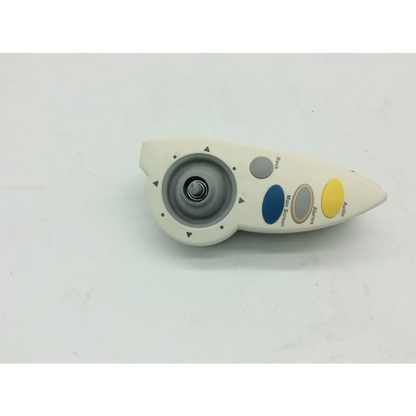 Cream-colored philips m4046-61402 patient monitor controller dial with directional arrows and map screen alarms audio buttons