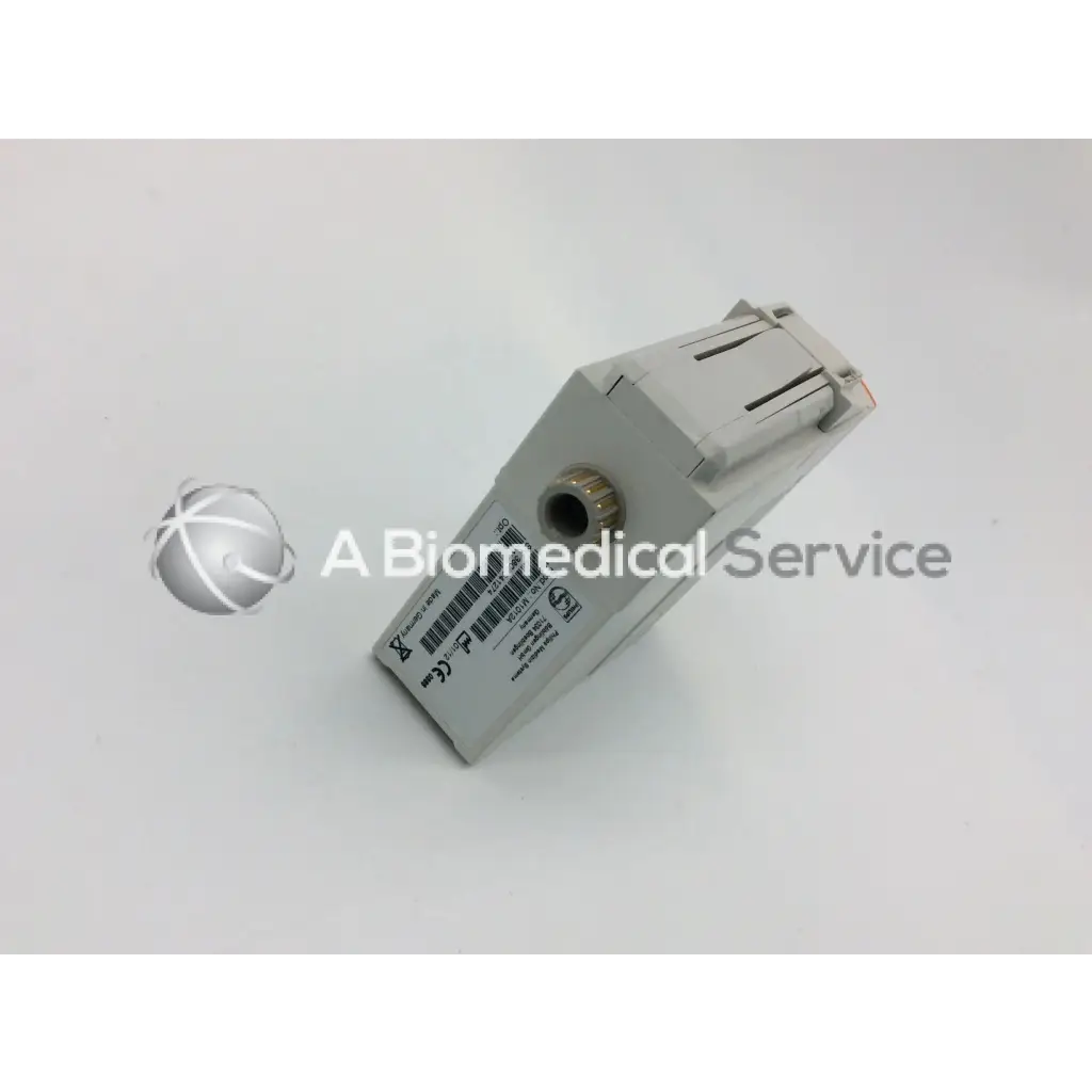 Gray rectangular philips m1012a continuous cardiac output monitoring module with metallic connector and printed labeling