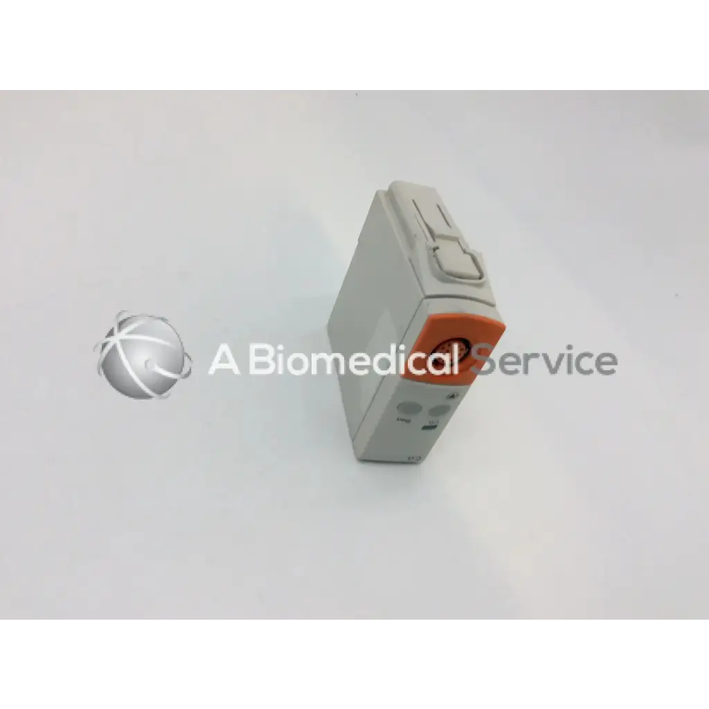 Philips M1012A continuous cardiac output monitoring module Picco in gray and orange molded plastic with red button