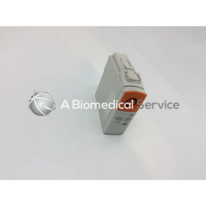 Philips M1012A continuous cardiac output monitoring module Picco in gray and orange molded plastic with red button