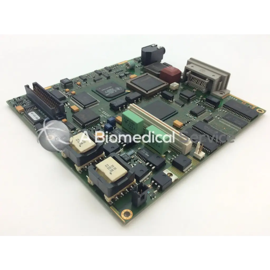 Green circuit board with black beige and green components for philips m3046-66402 patient monitor circuit board