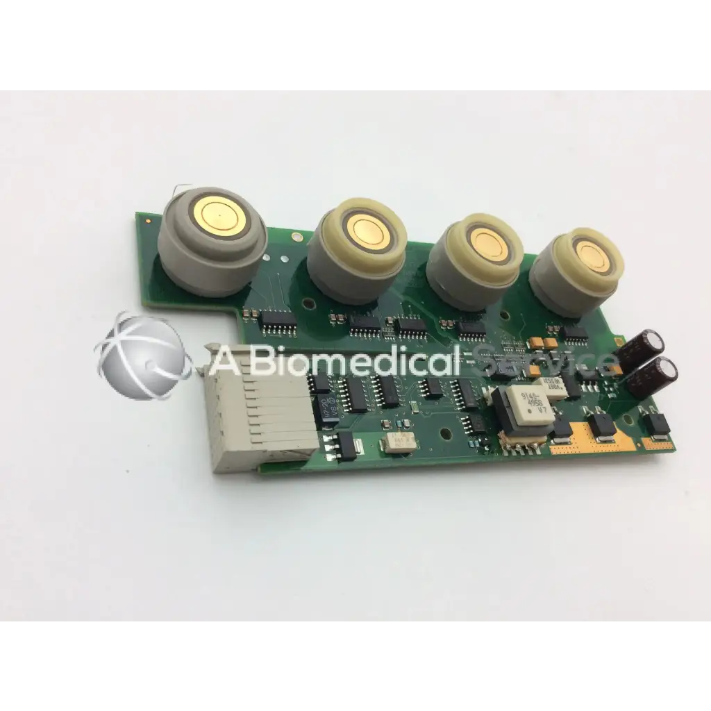 Philips m8062 side module circuit board with green pcb, beige cylindrical components, and black integrated circuits