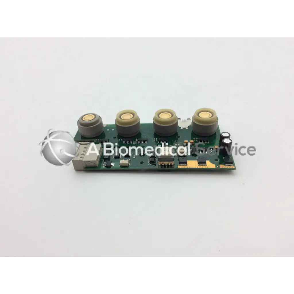 Philips M8062-66441 green module circuit board with four beige cylindrical capacitors and various electronic components
