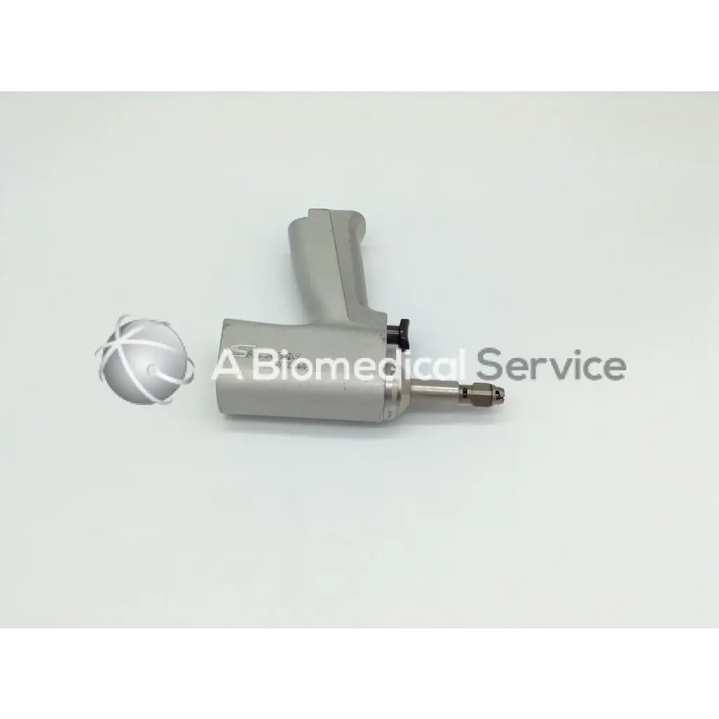 Gray ergonomic stryker system 5 double trigger rotary surgical drill with metallic tip and black adjustment knob