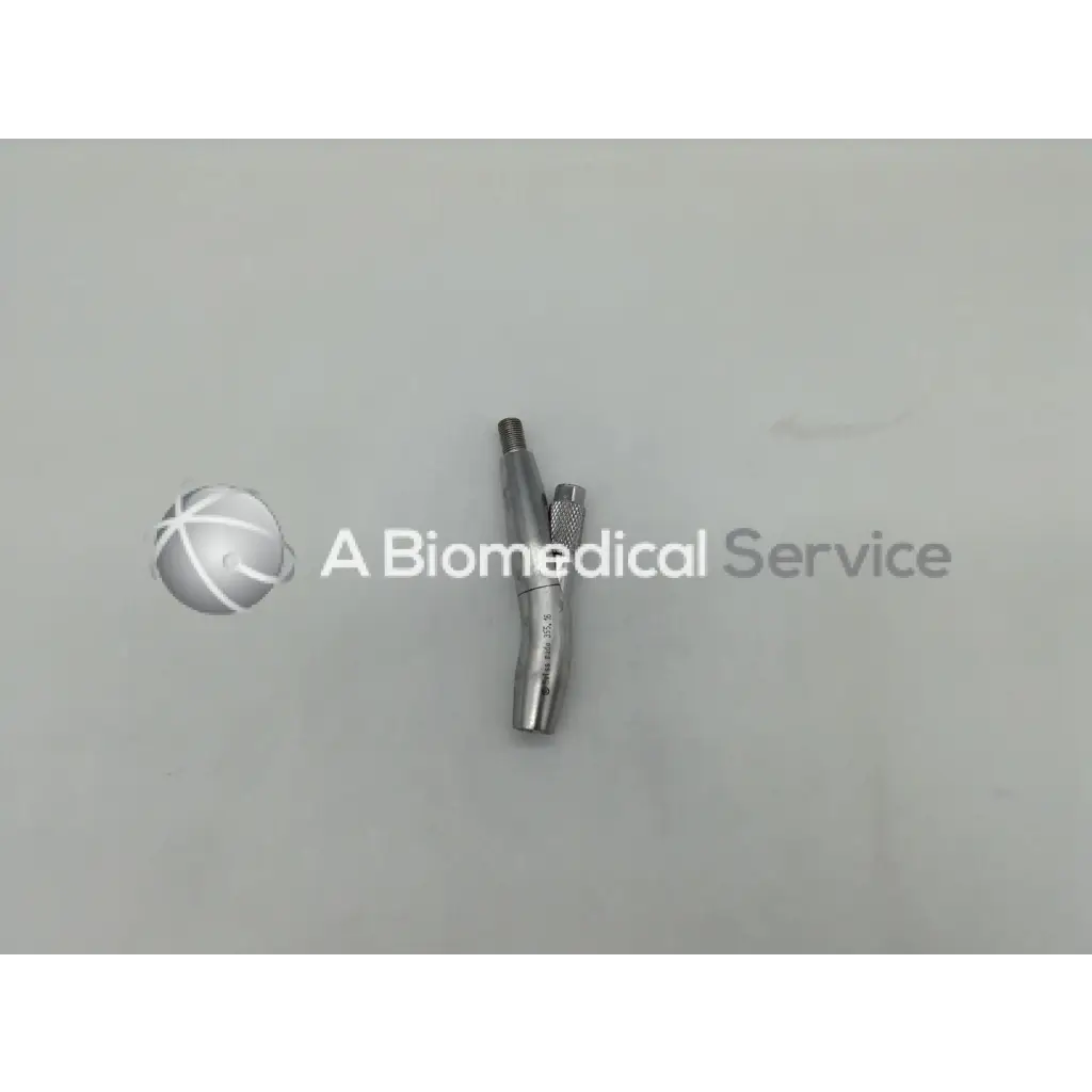 Silver synthes orthopedic surgical holder with textured grip and threaded tip for orthopedic surgical medical use