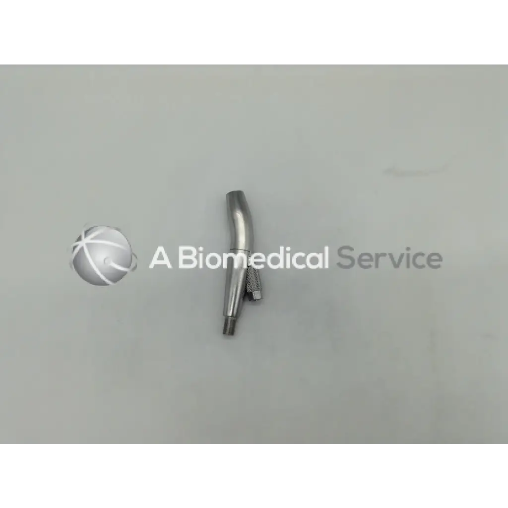 Silver metallic synthes orthopedic surgical medical instrument holder with textured grip and tapered shaft model 355.16
