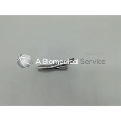 Silver synthes orthopedic surgical medical instrument with textured grip and curved shaft swiss model 355.16 holder