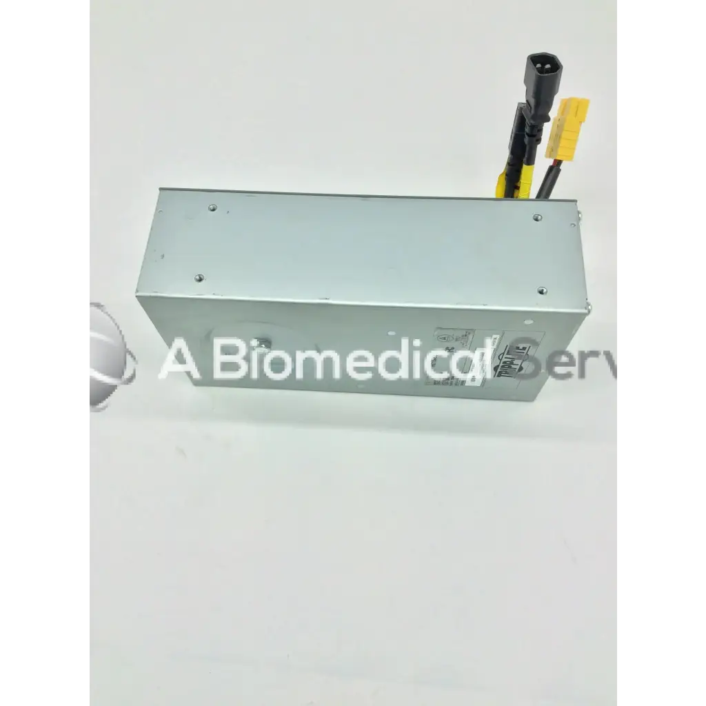 Silver metallic tripp lite hc150sl medical cart power supply 150w 120v with black and yellow connectors