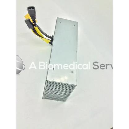 Silver metallic tripp lite hc150sl medical cart power supply 150w 120v with perforated vent and yellow black cables
