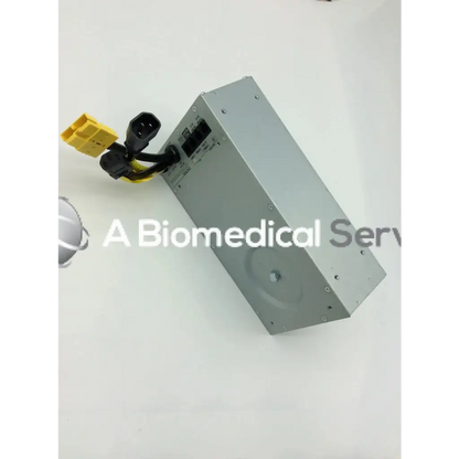 Silver rectangular tripp lite hc150sl medical cart power supply 150w 120v with black and yellow connectors
