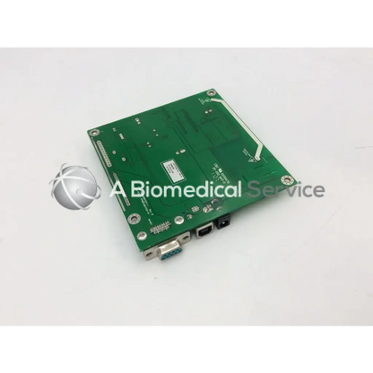 Green rectangular circuit board with multiple ports and components for tyco electronics e385256 rev b use
