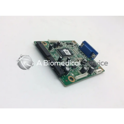 Green circuit board with black capacitors and blue vga connector in tyco electronics e670547 rev lcd ctr board