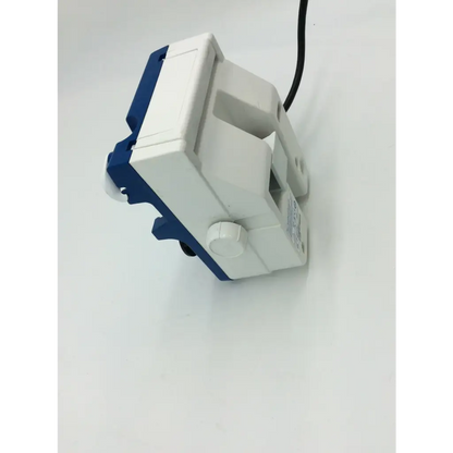White and blue plastic electrical circuit breaker with black cord attached for tyco healthcare kangaroo 924 enteral feeding pump