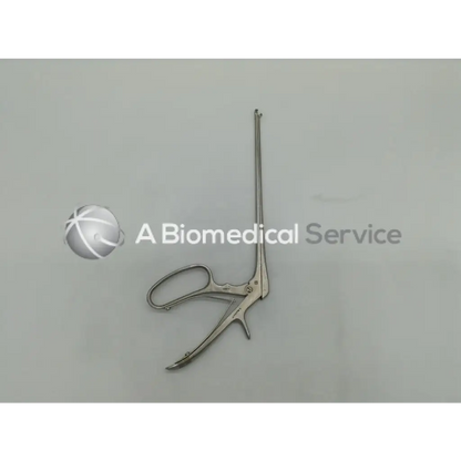 Silver mueller gl1943 tischler cervical biopsy punch forcep with long slender handle and curved gripping ends