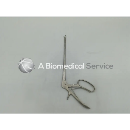 Silver mueller gl1943 tischler cervical biopsy punch forcep with long slender handle and curved jaws