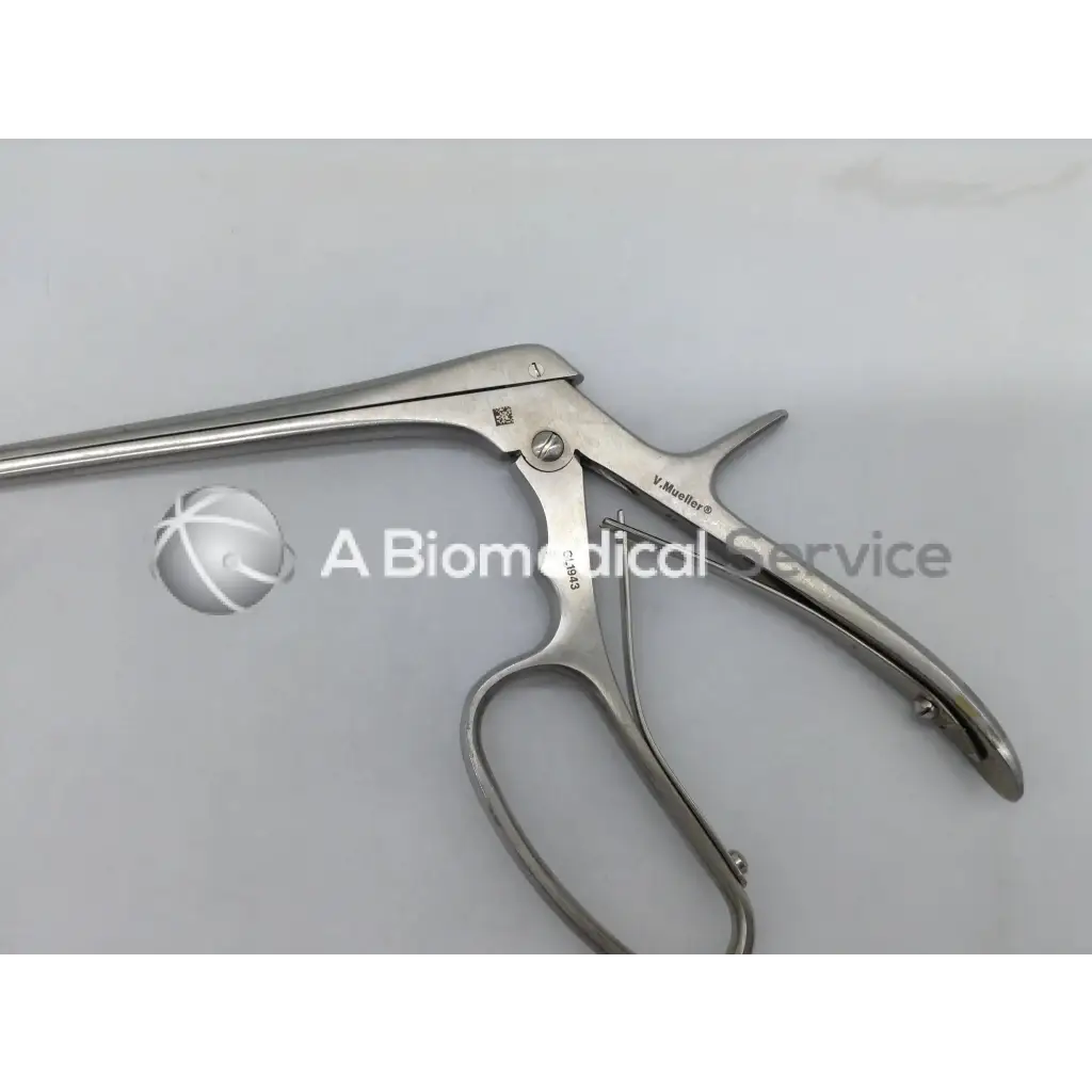 Stainless steel mueller gl1943 tischler cervical biopsy punch forcep with curved handle and long slender blade