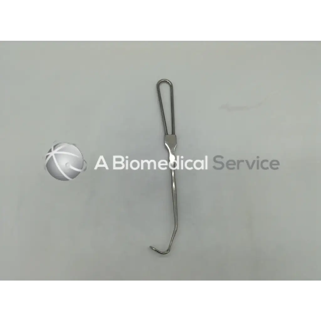 Silver surgical mueller nl1020 cushing retractor with curved hook end and straight handle for medical use