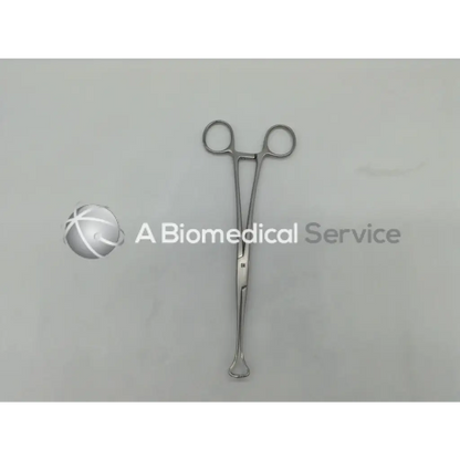 Silver mueller su5001 babcock forceps with rounded handles and tapered pointed tip for surgical use