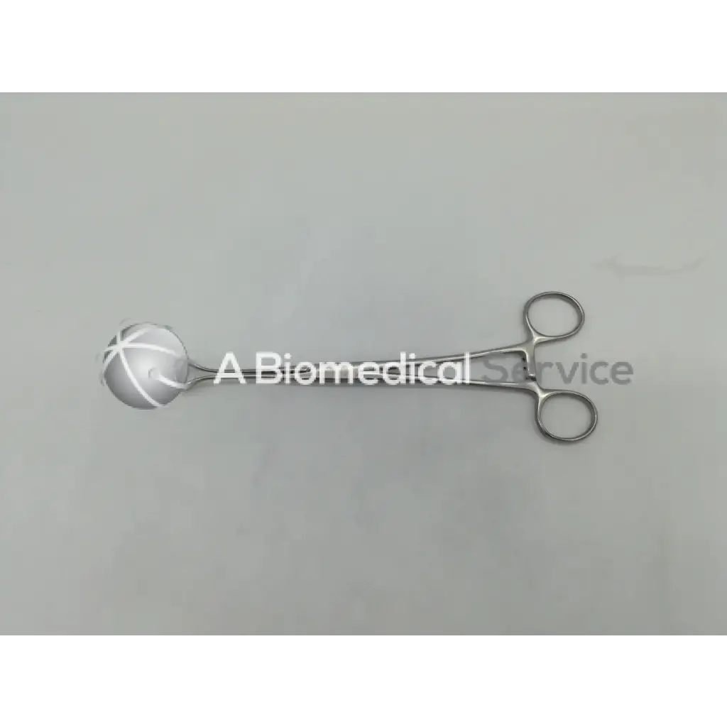 Silver mueller su5001 babcock forceps with spherical textured tip and ergonomic handles for surgical use