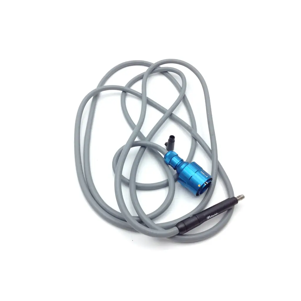 Gray coiled hose with blue metallic connector and black grip handle for valleylab cusa excel 36khz straight handpiece