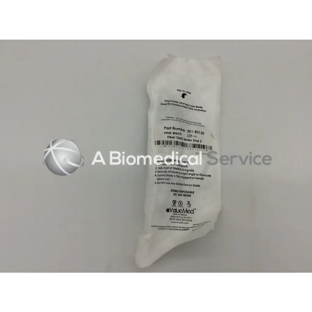 ValueMed Miller #2 Disposable Laryngoscope Blade 301-B3120