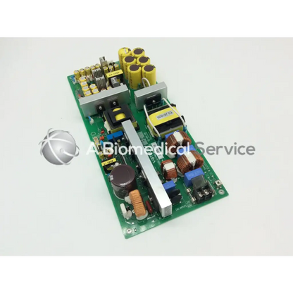 Green circuit board with yellow capacitors and silver heat sinks in vatech panoramic dental x-ray model vt-pwr-004