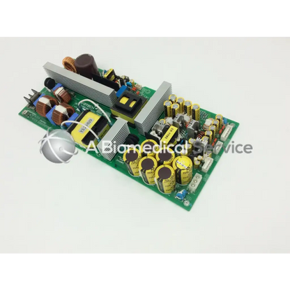 Green printed circuit board with yellow capacitors copper windings and silver heat sinks for vatech panoramic dental x-ray vt-pwr-004