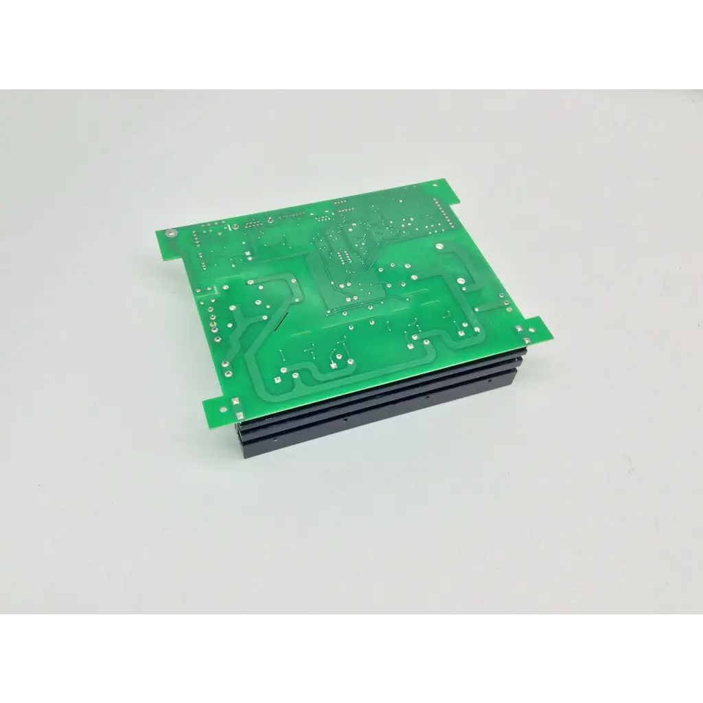 Green printed circuit board with silver solder points and black heat sink fins of vatech inv-10 hd01 b1529-12b humanray