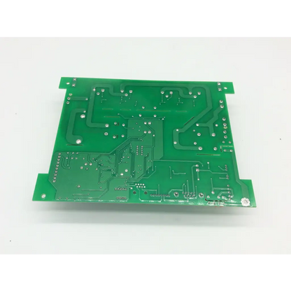 Green rectangular printed circuit board with silver solder pads and copper traces for inv-10 hd01 b1529-12b humanray