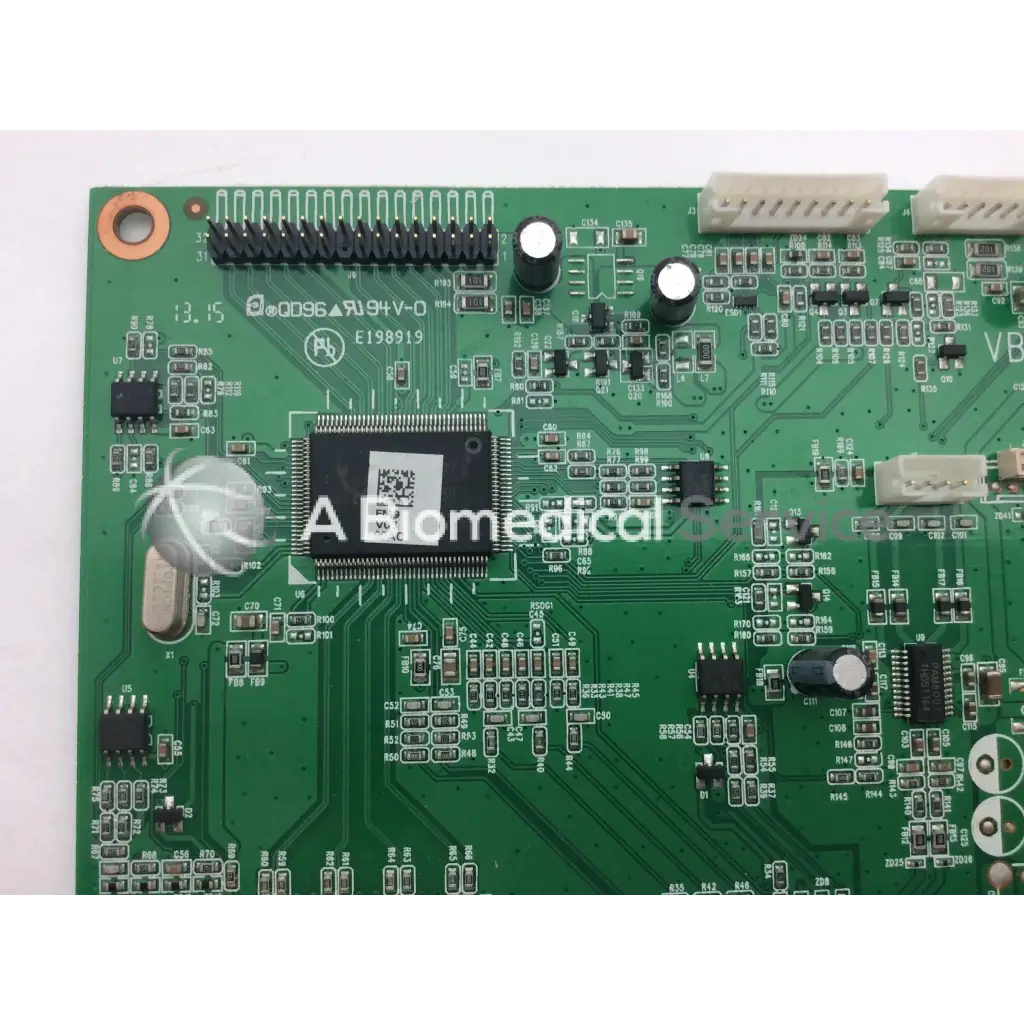 Green circuit board vb-1518 4417113200f5 qd96 with black integrated circuits and silver connectors e198919 board