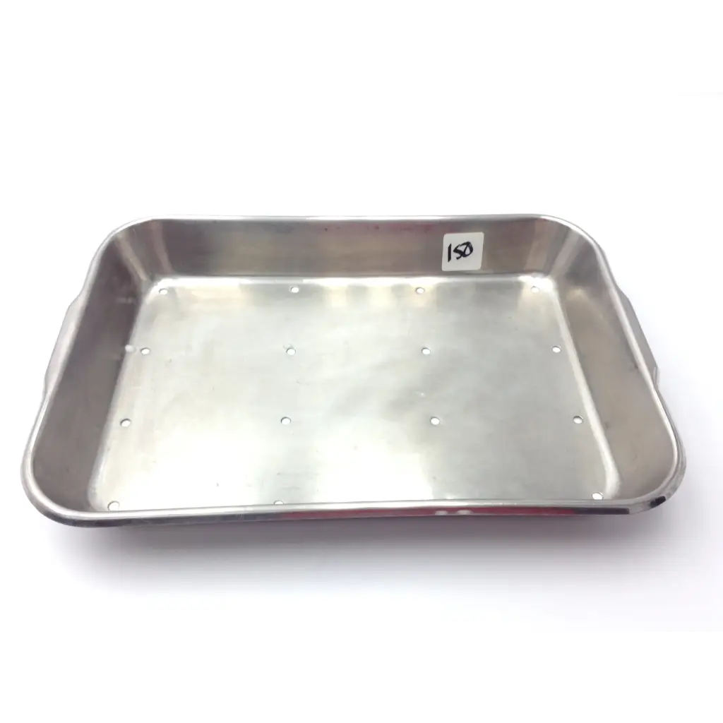 Rectangular vollrath instrument tray with holes 8.5x5x2 stainless steel baking pan with handles and rounded corners