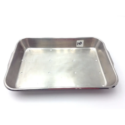 Rectangular vollrath instrument tray with holes 8.5x5x2 stainless steel baking pan with handles and rounded corners