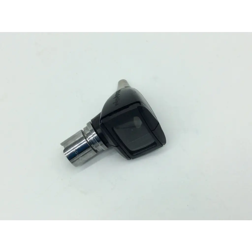 Black plastic welch allyn 25026 diagnostic otoscope head with metallic silver tip and connector for medical use