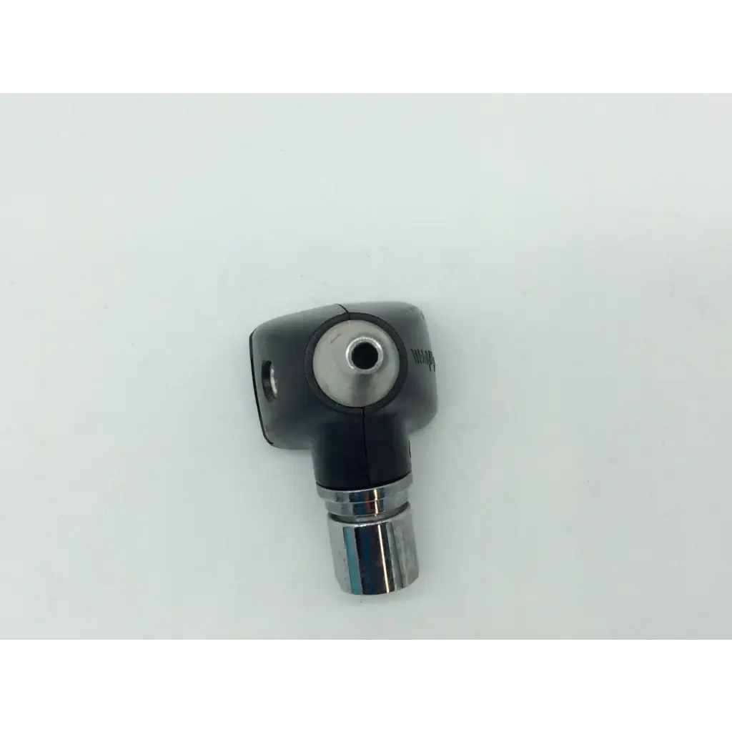 Welch Allyn 25026 diagnostic otoscope head in black and silver with matte handle and polished metal accents