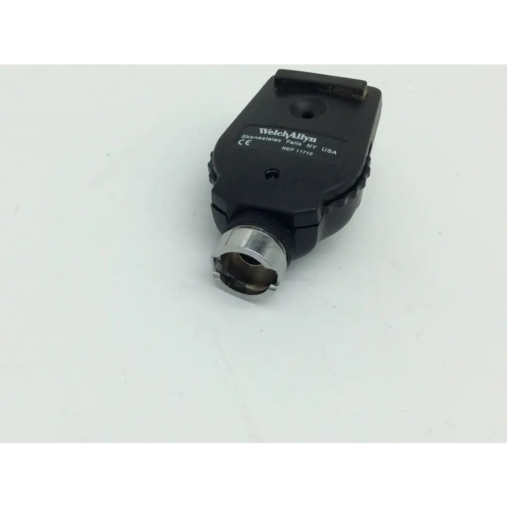 Black welch allyn 11710 standard ophthalmoscope head with metallic silver connector for medical use