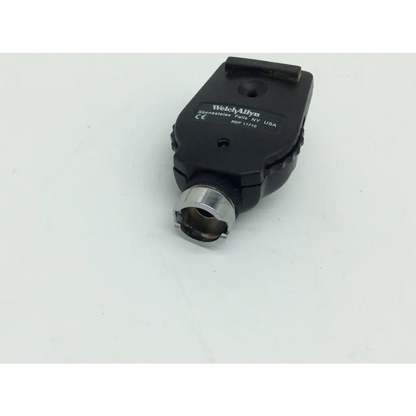 Black welch allyn 11710 standard ophthalmoscope head with metallic silver connector for medical use