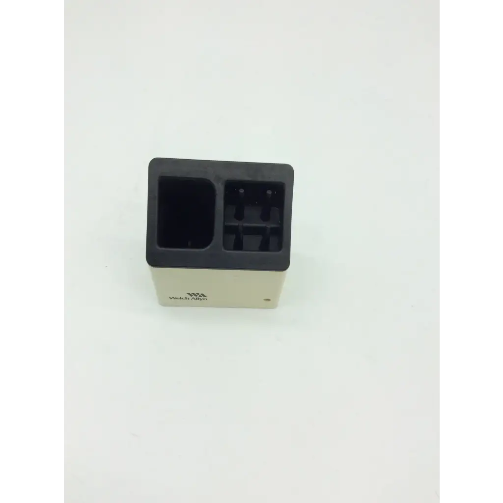 Black and beige plastic car air vent cover with two compartments for welch allyn charging stand 71123 accessory