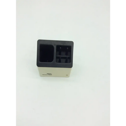 Black and beige plastic car air vent cover with two compartments for welch allyn charging stand 71123 accessory
