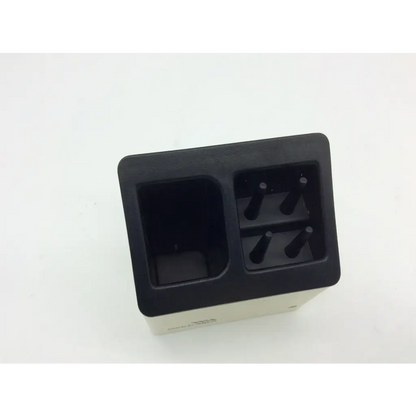 Black plastic toothbrush holder with two compartments for welch allyn charging stand 71123 organization