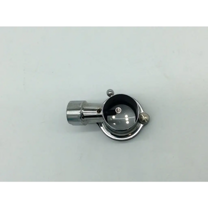 Shiny chrome-finished dental mirror with circular surface and knobs for welch allyn hillrom hal pneumatic otoscope use
