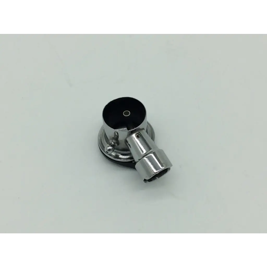 Chrome-finished stethoscope chest piece with black diaphragm and metallic tubing for welch allyn hillrom hal pneumatic otoscope
