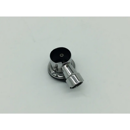 Chrome-finished stethoscope chest piece with black diaphragm and metallic tubing for welch allyn hillrom hal pneumatic otoscope