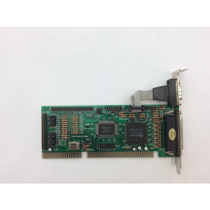 Winbond 83757 isa multi i/o controller with green pcb labeled dmc 34.000 mhz and vga connector on right side bbcf1-8